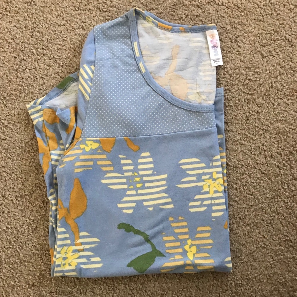 LLR Classic T S: Bibbed floral BNWOT